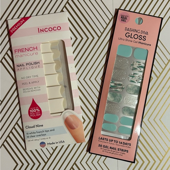Brand New Bundle of 2 Nail Polish Strips (Incoco + Dashing Diva) - Picture 1 of 6